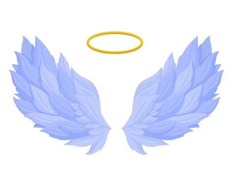 asas de anjo com nimbus asas azuis sagradas da liberdade celestial com coroa dourada no meio