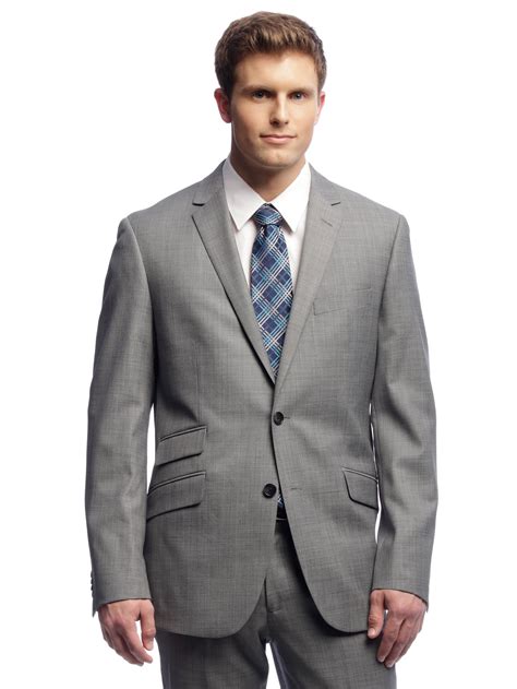 Kenneth Cole Kenneth Cole New York Mens Trim Fit Grey Suit Separates