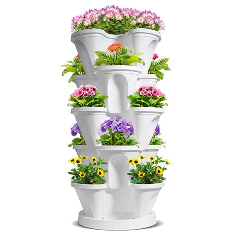 Buy T4u 5 Tier Vertical Stackable Tower Ers Large Garden Pots For