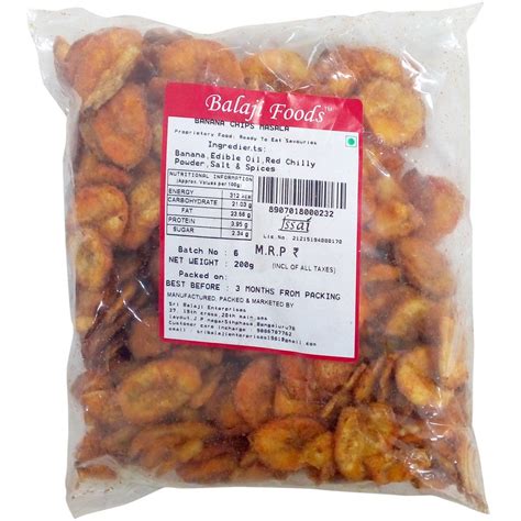 Balaji Foods Snacks Banana Chips Masala 200g Pouch Amazon In