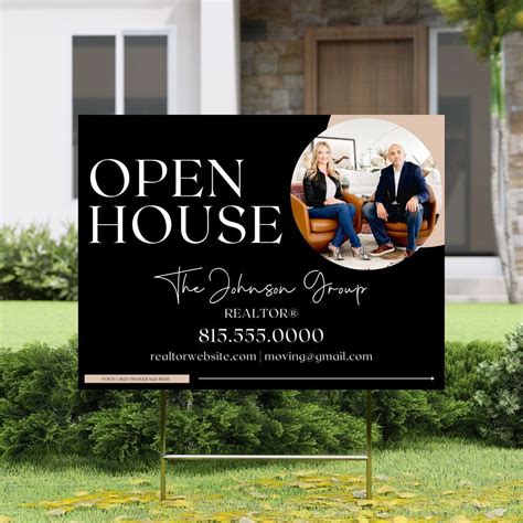 Real Estate Yard Sign Design Open House Yard Sign Template • Canva
