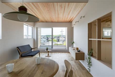 Box Shaped Japanese Home With Warm Minimalist Interior Design