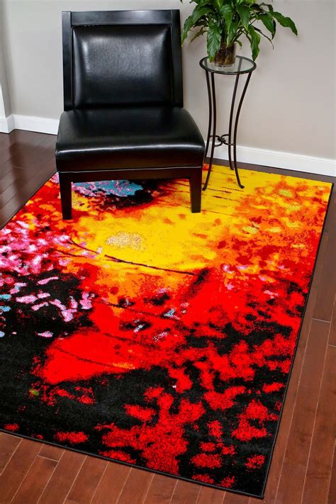 9143 Multi Color Rugs On Carpet Modern Rugs Abstract Rug