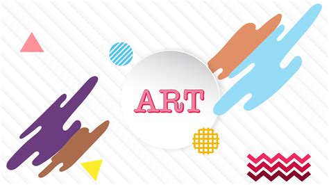 Art Ppt Template With Abstract Designs Slideegg