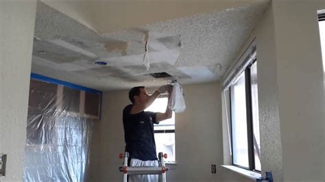 They can be added to any room of your home. How to scrape popcorn ceilings quickly - YouTube