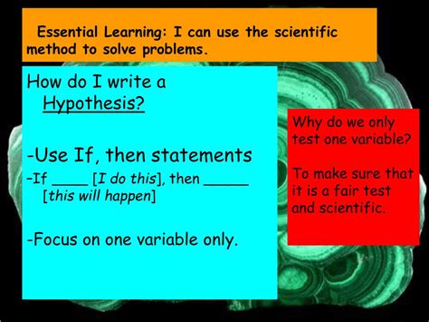 Ppt Essential Learning I Can Use The Scientific Method To Solve Problems Powerpoint