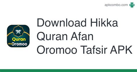 Hikka Quran Afan Oromoo Tafsir Apk Android App Free Download