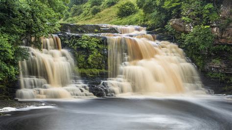 River Irthing Crammel Linn Waterfall Near Gilsland In Northumberland