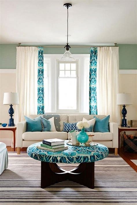 77 Prime Ideas To Decorate Your Living Room With Turquoise Accents