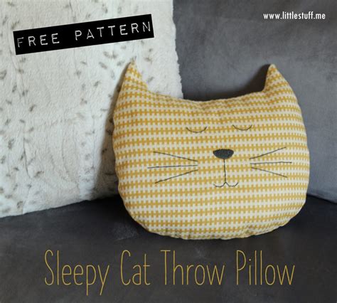 Free Tutorial And Template Cat Head Throw Pillow