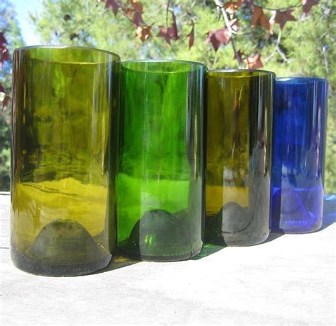 Recycled Wine Bottle Tumbler Wine Punt Glasses Upcycled