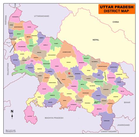 Uttar Pradesh District Map India World Map India Map Map 45 Off