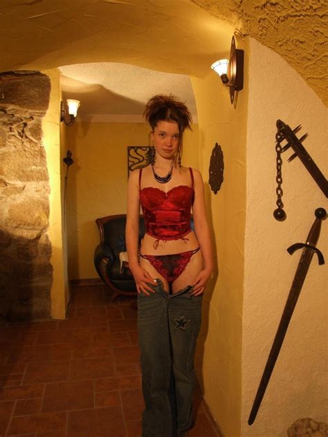 Francesca Model Red Corset And Panties Teen Porn