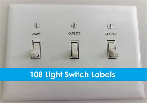 Light Switch Labels Light Switch Stickers Light Switch Decals