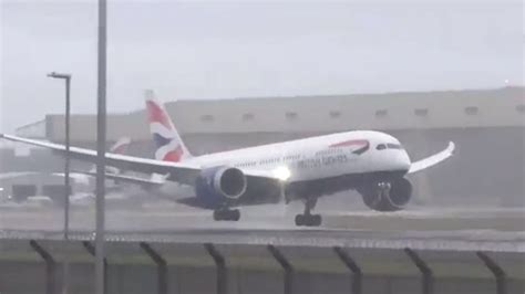 British Airways Flight Aborts Landing At Heathrow In Strong Winds Itv