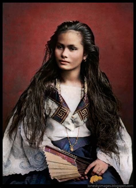 colorization filipino women mestiza de sangley portrait