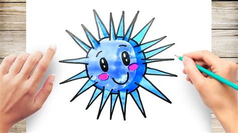 How To Draw Sea Urchin Youtube