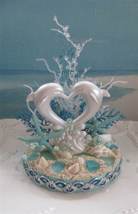 Dolphin Beach Wedding Cake Topper~~ By Ceshoretreasures