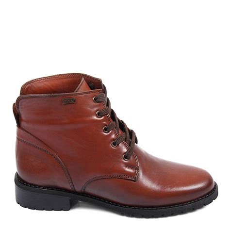 Brown Leather Lace Up Ankle Boots Brandalley
