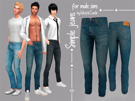 Wistfulcastles Simple Jeans For Male Sims