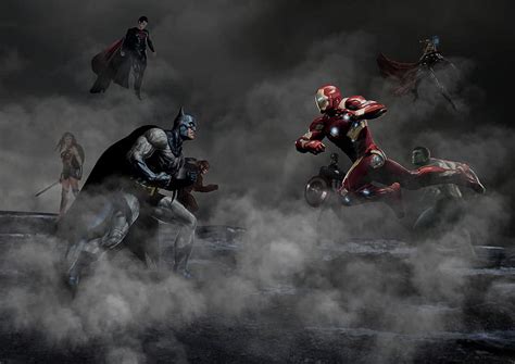 Justice League Vs Yenilmezler Süper Kahramanlar Arka Plan Ve Hd