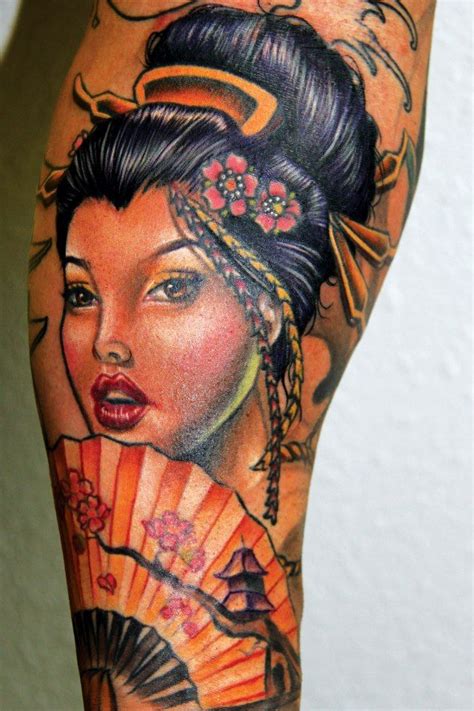 Https://tommynaija.com/tattoo/geisha Fan Tattoo Design