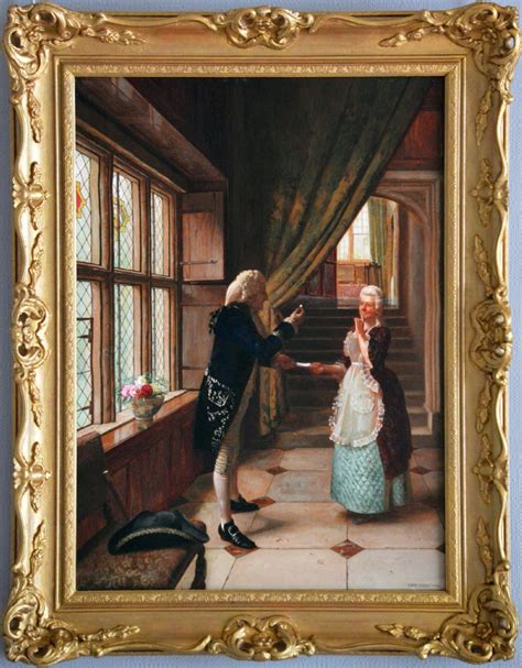 Century 21 credit card payment phone number. Genre Oil Painting Of A Gentleman & A Maid By Edwin Hughes | 502226 | Sellingantiques.co.uk