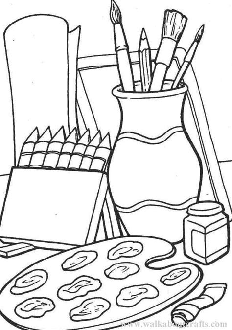Drawing Art Supplies Clipart Black And White Download Free Mock Up