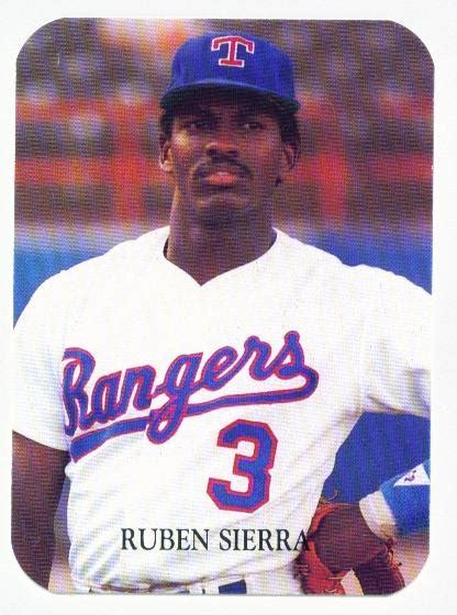 Texas Rangers Cards 1987 Broder Rookies Ruben Sierra