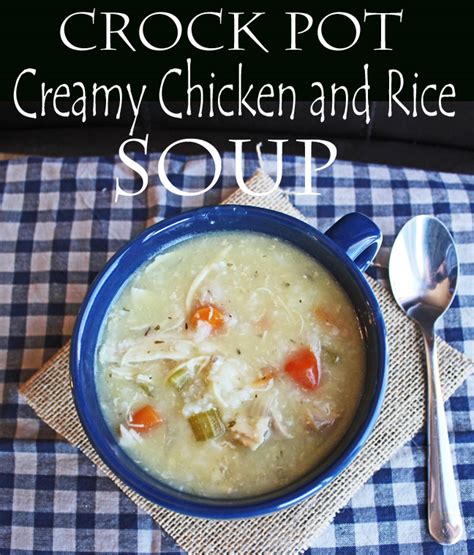 Cut butter and cream cheese into pieces, and add them, along with the cream of chicken soup and italian seasoning mix, to the crock pot. Crock Pot Creamy Chicken and Rice Soup