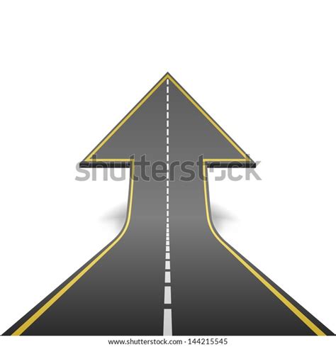 Straight Road Turning Into Ascending Arrow Stock Vector Royalty Free