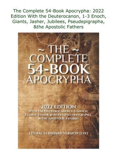 Download Pdf The Complete 54 Book Apocrypha 2022 Edition With The
