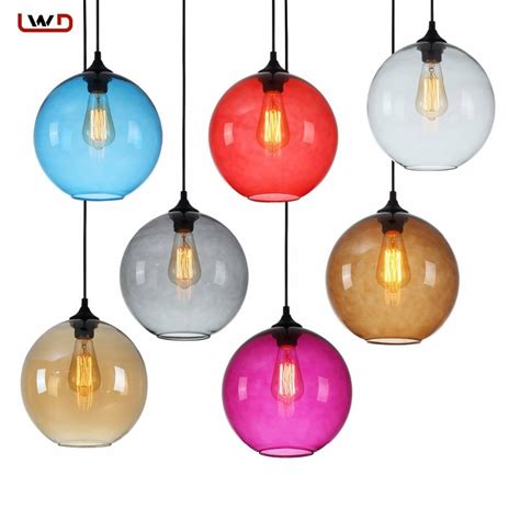 15 collection of coloured glass pendant light