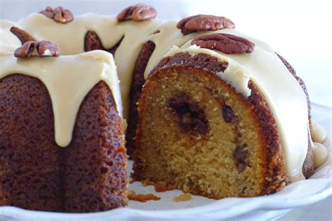 Looking for bundt cake mix recipes? Pecan Crumble Bundt Cake with Praline Frosting | Recipe | Gluten free pecan pie, Dessert recipes ...