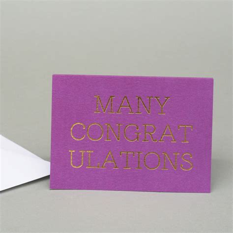 Many Congratulations Card By Nancy And Betty Studio