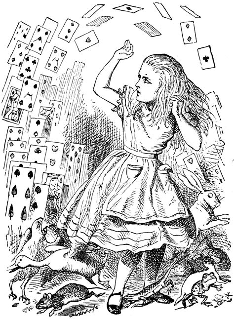 Alice In Wonderland Cards Attacking Alice Alice No Pais Das