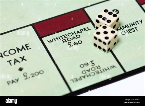 Close Up Of Whitechapel On A Traditional Monopoly Board Hi Res Stock