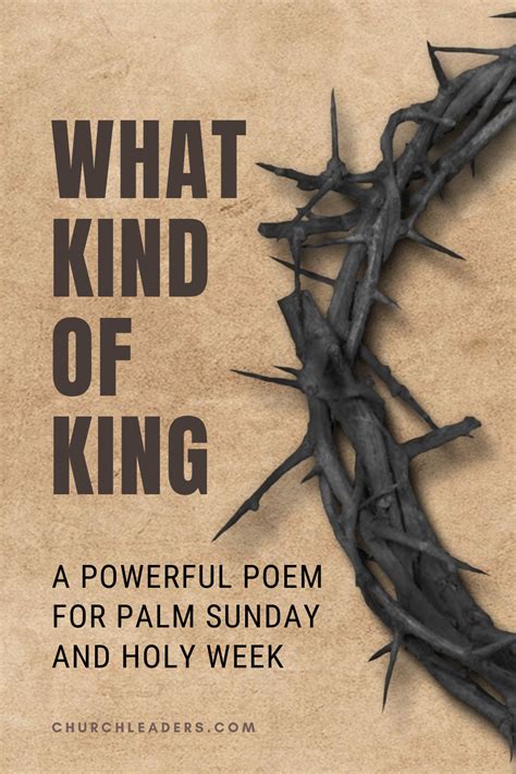 What Kind Of King A Powerful Palm Sunday Poem Easter Christian Palm