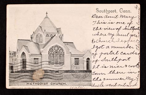 Southport Methodist Church Carte Postale Ancienne Et Vue Dhier Et