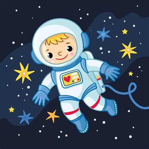 Young Astronaut Exploring Space