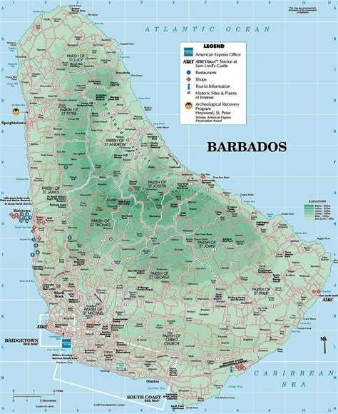Barbados Landkaart Afdrukbare Plattegronden Van Barbados OrangeSmile