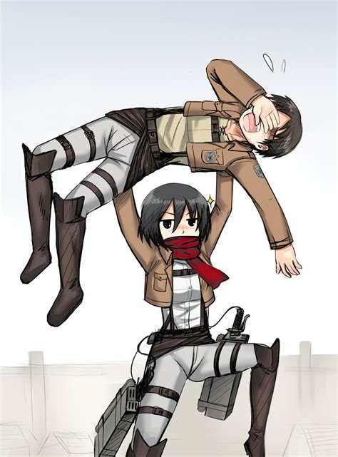 Mikasa Ackerman And Eren Yeager Shingeki No Kyojin Drawn By Yssanoha