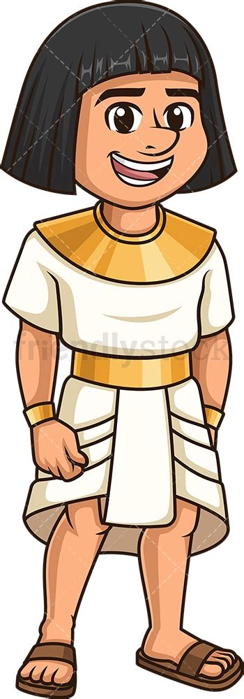 Ancient Egyptian Nobleman Cartoon Vector Clipart Friendlystock