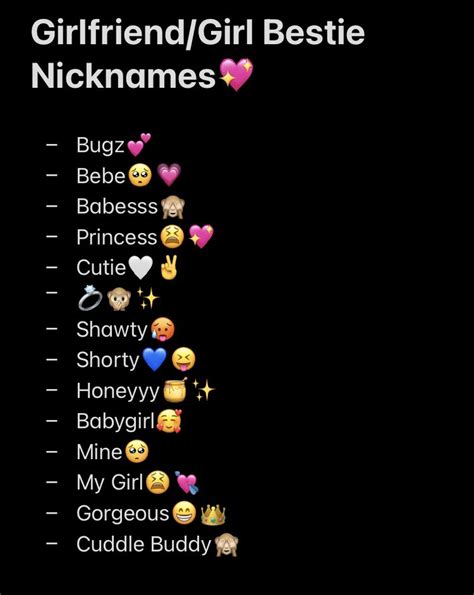 Names For Your Girlfriend💗 Nicknames For Girlfriends Cute Names For Girlfriend Cute