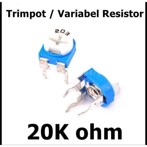 Jual Vr 20k Ohm 203 Trimpot 20 K Trimmer Variable Vertical Resistor
