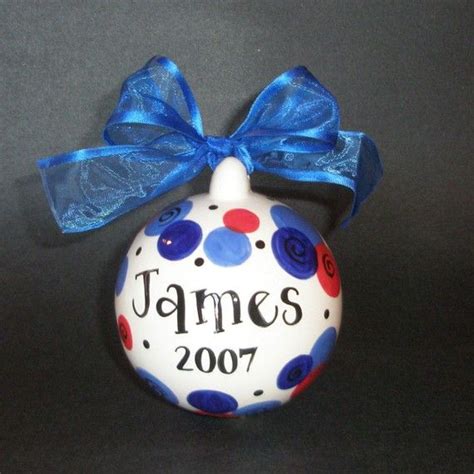 Personalized Ceramic Custom Ornament Hand Painted Christmas Etsy