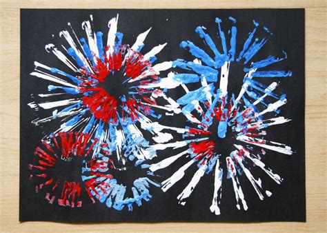 Fourth Of July Fireworks Craft Fireworks Craft Firework Painting Crafts