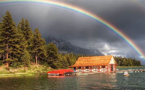 Rainbow Over Lake Wallpaper 1920x1200 31533