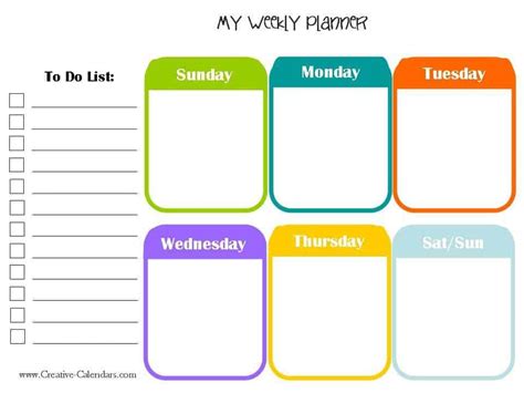 10 Weekly Planner Templates Word Excel Pdf Formats