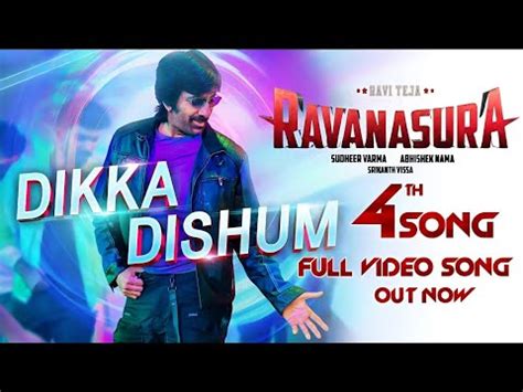 Dikka Dishum Full Video Song Telugu From Ravanasura Movie Ravi Teja